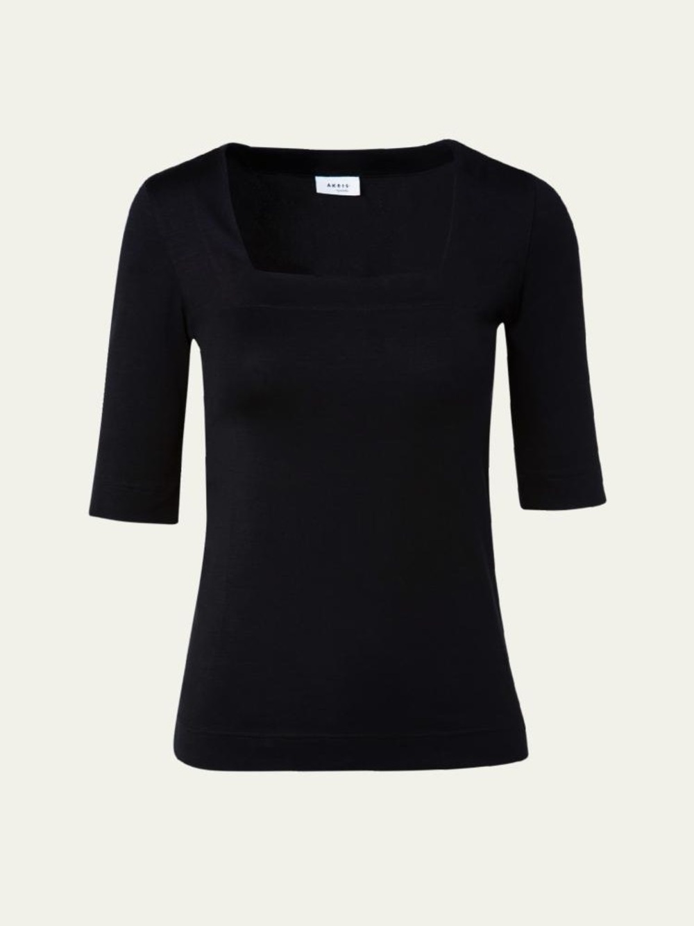 AKRIS PUNTO Square-Neck Jersey Top Sz 2